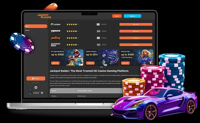 Jackpot Raider Casino UK Desktop