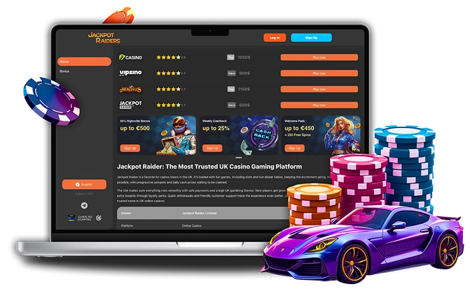 Jackpot Raider Casino UK Desktop